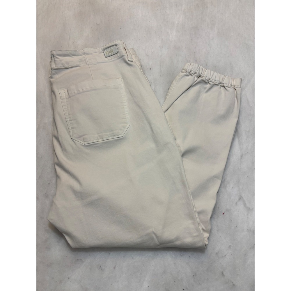 Paige Mayslie Jogger Pants‎ Cream Off White Utility Tapered Size 33